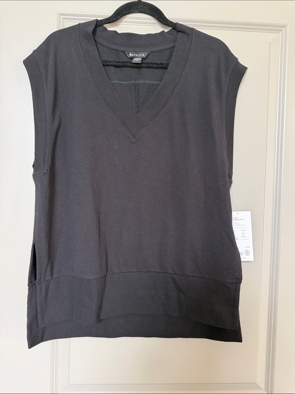 NWT Athleta Retroterry V-Neck Sweatshirt Medium